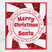 Speciale kerstkerstkerstkerstlevering wijn etiket (Enkel label)