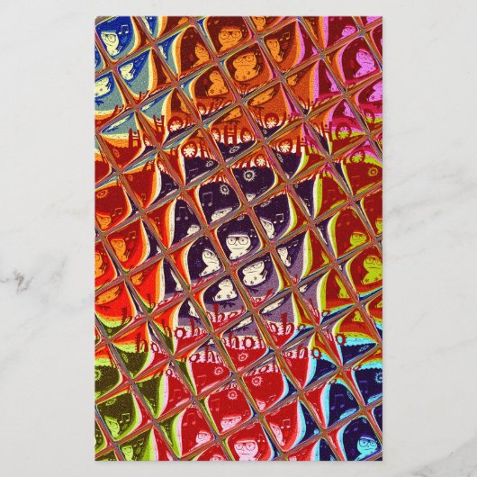 Speciale kerstkleuren Snow Santa HoHoho-Pop Ar Briefpapier (Voorkant)