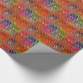 Speciale kerstkleuren Snow Santa HoHoho-Pop Ar Cadeaupapier (Hoek)