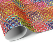 Speciale kerstkleuren Snow Santa HoHoho-Pop Ar Cadeaupapier (Rol Hoek)