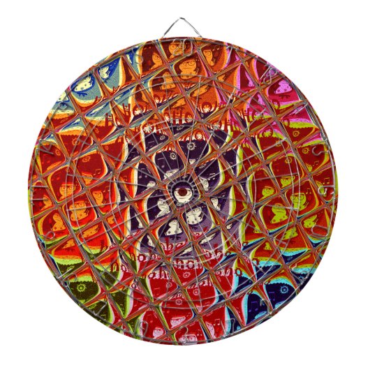 Speciale kerstkleuren Snow Santa HoHoho-Pop Ar Dartbord (Voorkant)