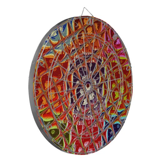 Speciale kerstkleuren Snow Santa HoHoho-Pop Ar Dartbord (Voorkant Links)