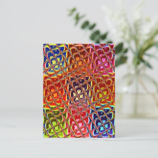 Speciale kerstkleuren Snow Santa HoHoho-Pop Ar Feestdagenkaart (Staand voorkant)