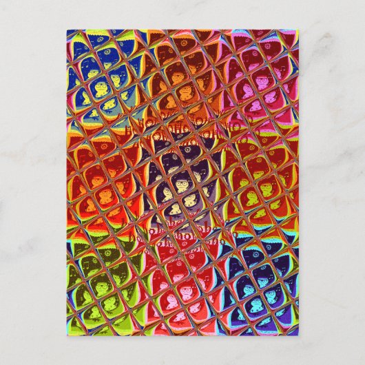 Speciale kerstkleuren Snow Santa HoHoho-Pop Ar Feestdagenkaart (Voorkant)