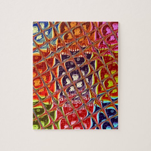 Speciale kerstkleuren Snow Santa HoHoho-Pop Ar Legpuzzel (Verticaal)