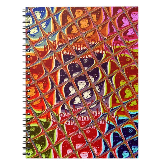 Speciale kerstkleuren Snow Santa HoHoho-Pop Ar Notitieboek (Voorkant)