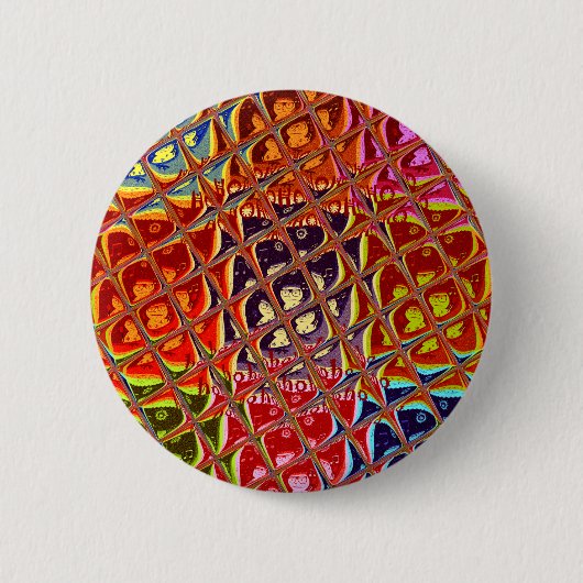 Speciale kerstkleuren Snow Santa HoHoho-Pop Ar Ronde Button 5,7 Cm (Voorkant)