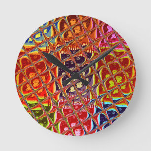 Speciale kerstkleuren Snow Santa HoHoho-Pop Ar Ronde Klok