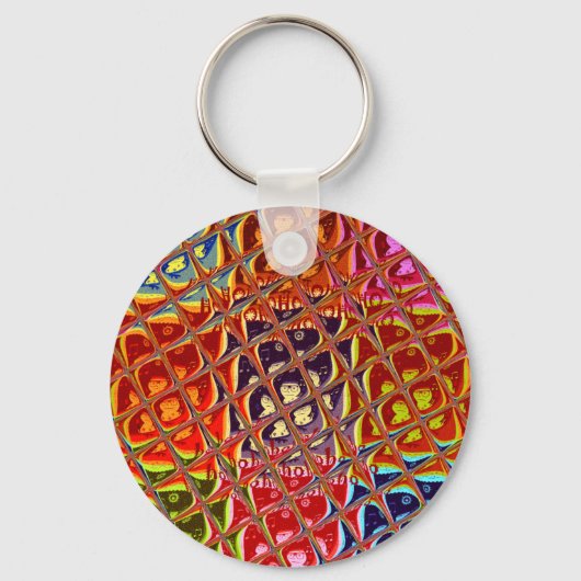 Speciale kerstkleuren Snow Santa HoHoho-Pop Ar Sleutelhanger (Voorkant)