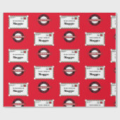 Speciale kerstlevering met de naam van het kind cadeaupapier (Vlak)