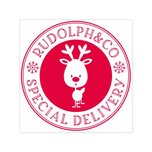 Speciale kerstlevering rendieren  zelfinktende stempel (Design)