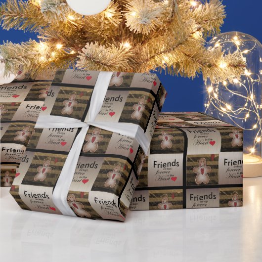 Speciale kerstliefde voor vrienden cadeaupapier (Feestdagen)