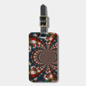 Speciale Kerstman Kaleidoscoop Ontwerp Bagagelabel (Voorkant verticaal)