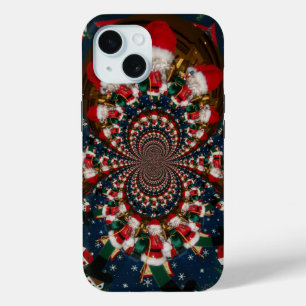Speciale Kerstman Kaleidoscoop Ontwerp iPhone 15 Case