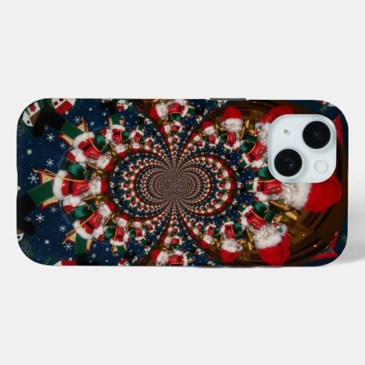 Speciale Kerstman Kaleidoscoop Ontwerp Case-Mate iPhone Case (Achterkant (horizontaal))
