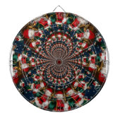 Speciale Kerstman Kaleidoscoop Ontwerp Dartbord (Voorkant)