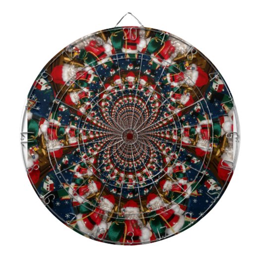 Speciale Kerstman Kaleidoscoop Ontwerp Dartbord (Voorkant)