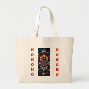 Speciale Kerstman Kaleidoscoop Ontwerp Grote Tote Bag