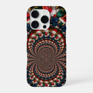 Speciale Kerstman Kaleidoscoop Ontwerp iPhone 16 Pro Hoesje