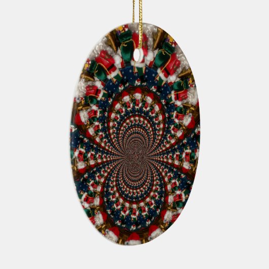 Speciale Kerstman Kaleidoscoop Ontwerp Keramisch Ornament (Rechts)