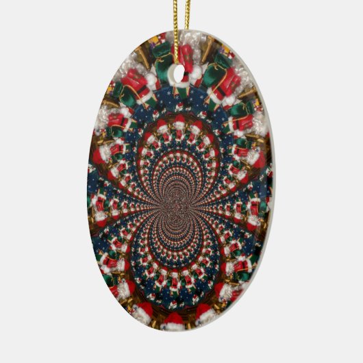 Speciale Kerstman Kaleidoscoop Ontwerp Keramisch Ornament (Links)