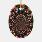 Speciale Kerstman Kaleidoscoop Ontwerp Keramisch Ornament (Voorkant)