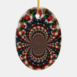 Speciale Kerstman Kaleidoscoop Ontwerp Keramisch Ornament