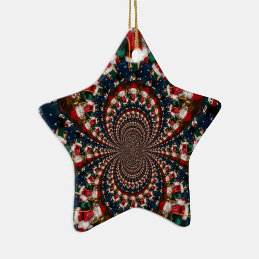 Speciale Kerstman Kaleidoscoop Ontwerp Keramisch Ornament (Rechts)