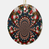 Speciale Kerstman Kaleidoscoop Ontwerp Keramisch Ornament (Links)