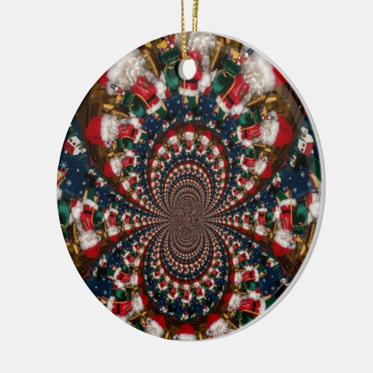 Speciale Kerstman Kaleidoscoop Ontwerp Keramisch Ornament (Links)