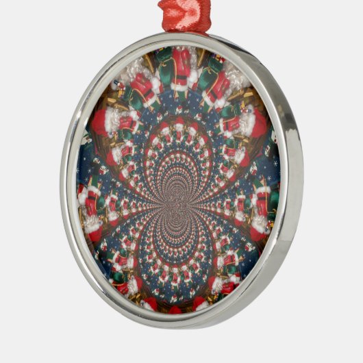 Speciale Kerstman Kaleidoscoop Ontwerp Metalen Ornament (Links)