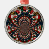 Speciale Kerstman Kaleidoscoop Ontwerp Metalen Ornament (Voorkant)