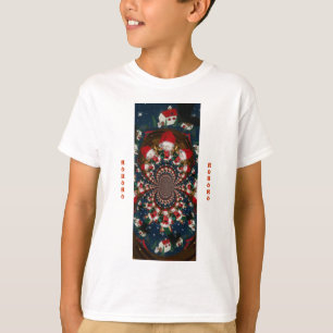 Speciale Kerstman Kaleidoscoop Ontwerp T-shirt