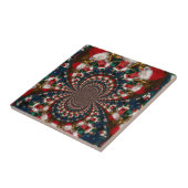 Speciale Kerstman Kaleidoscoop Ontwerp Tegeltje (Zijkant)