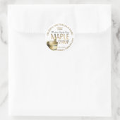 Speciale kerstmansiroop voor Thanksgiving Ronde Sticker (Tas)