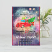  speciale kerstmis met Red Truck Kaart (Staand voorkant)