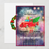  speciale kerstmis met Red Truck Kaart (Voorkant / Achterkant)