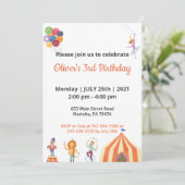 Speciale Kinder Cartoon Thema Elegant Birthday Kaart (Staand voorkant)