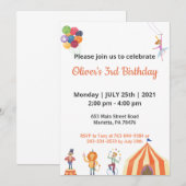 Speciale Kinder Cartoon Thema Elegant Birthday Kaart (Voorkant / Achterkant)