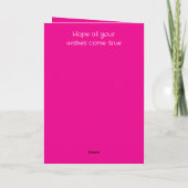 Speciale kleindochter aap kinder roze verjaardag kaart (Achterkant)