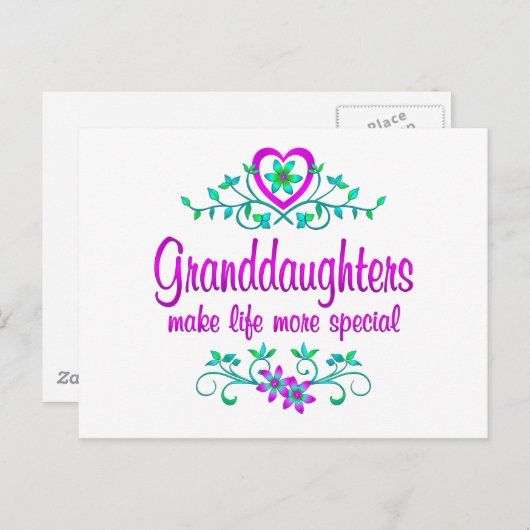 Speciale kleindochter briefkaart (Voorkant / Achterkant)