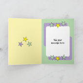 Speciale kleindochter naam paarse verjaardag kaart (Binnen)