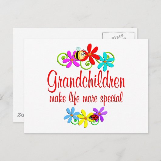 Speciale kleinkinderen briefkaart (Voorkant / Achterkant)