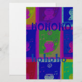 Speciale kleuren voor Santa HoHoho-Pop Briefpapier (Voorkant / Achterkant)