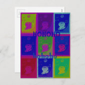 Speciale kleuren voor Santa HoHoho-Pop Feestdagenkaart (Voorkant / Achterkant)