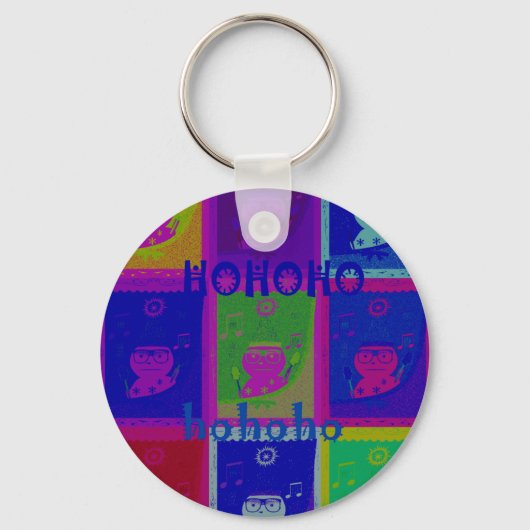 Speciale kleuren voor Santa HoHoho-Pop Sleutelhanger (Voorkant)