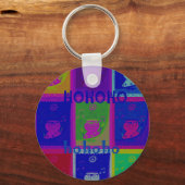 Speciale kleuren voor Santa HoHoho-Pop Sleutelhanger (Voorkant)