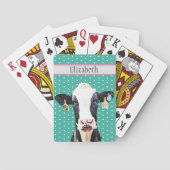 Speciale Koe dierbenaming Cute Holstein Dairy Pokerkaarten (Achterkant)