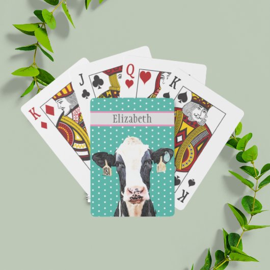 Speciale Koe dierbenaming Cute Holstein Dairy Pokerkaarten