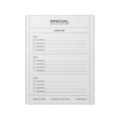 Speciale koffiebrander checklist notitieblok (Linkerzijde)